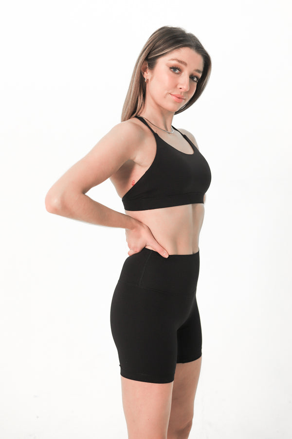 B20 Queen Exercise active wear Gray Coral Nylon women's sport power bra L XL